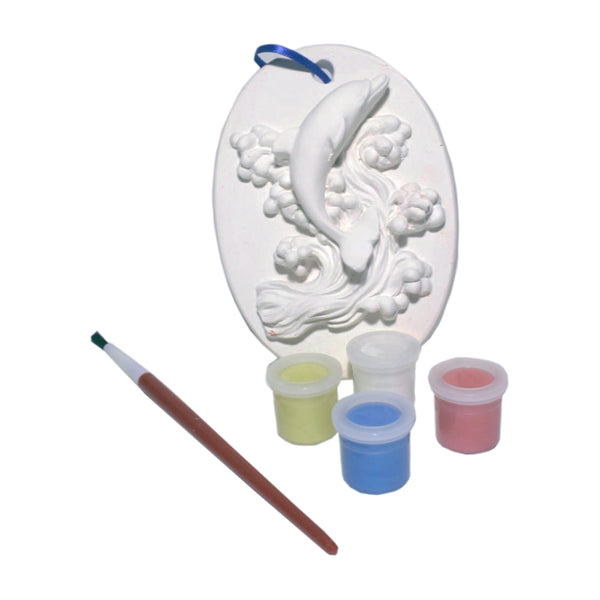 Small Dolphin Oval Plaque Fragrant Finds Paint Your Own