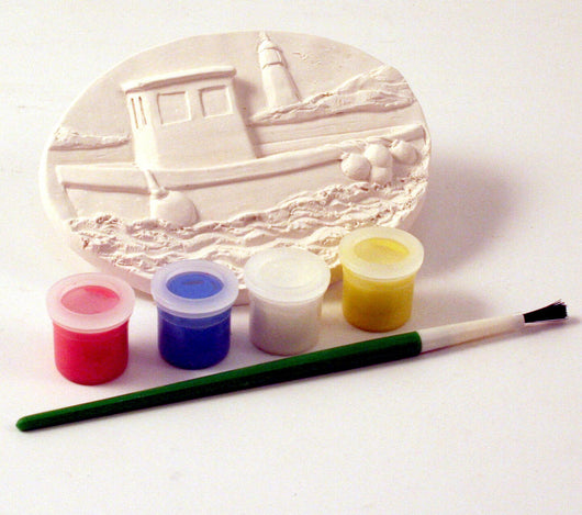 Small Boat Plaque Fragrant Finds Paint Your Own